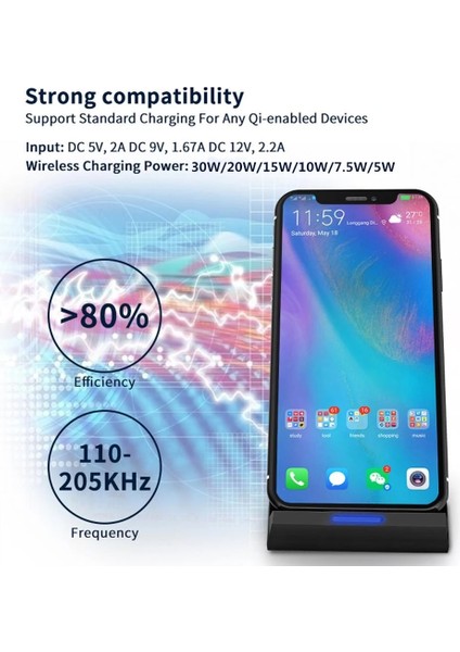 30W Standı 30W Hızlı Kablosuz Şarj Standı Samsung S22 S21 iPhone 14 13 12 11 Pro Max Xs Xr 8 Hızlı Şarj Standı Istasyonu Telefon Tutucu (Yurt Dışından) fırsatları