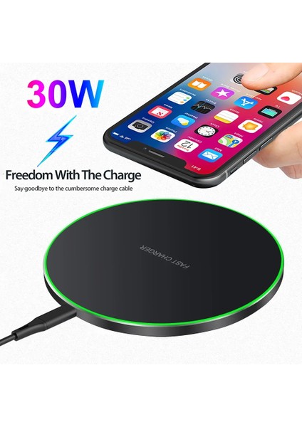 20W Beyaz Fdgao 30W Indüksiyon Kablosuz Şarj Cihazları iPhone 12 11 Pro x Xs Max Xr 8 Samsung S21 S20 Xiaomi 11 10 Hızlı Şarj Istasyonu (Yurt Dışından) fırsatları
