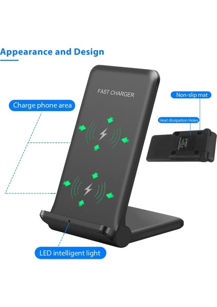 20W 30W Kablosuz Şarj Standı Pad iPhone 14 13 12 11 Xr 8 Katlanabilir Hızlı Şarj Standı Istasyonu Telefon Tutucu Samsung S22 S21 (Yurt Dışından) indirimleri