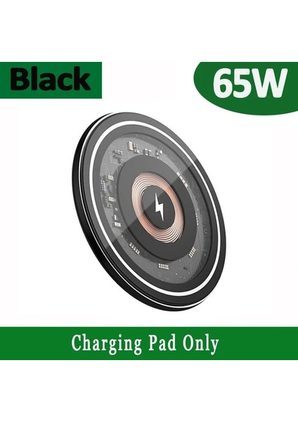 Sadece Pad 65W Kablosuz Şarj Pad Standı iPhone 14 13 12 11 Pro Max x Samsung Xiaomi Şarj Cihazları Indüksiyon Hızlı Şarj Istasyonu Istasyonu (Yurt Dışından)