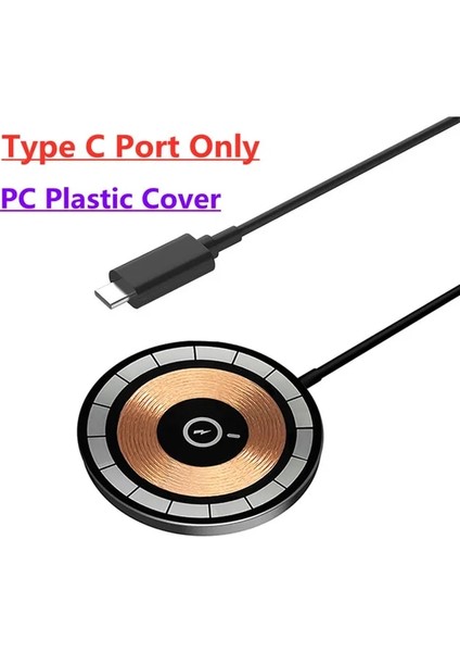 Tip C Sadece 60W Manyetik Kablosuz Şarj Pedi iPhone 14 13 12 11 Pro Max Samsung Xiaomi Şarj Cihazları Indüksiyon Hızlı Şarj Istasyonu Istasyonu (Yurt Dışından)
