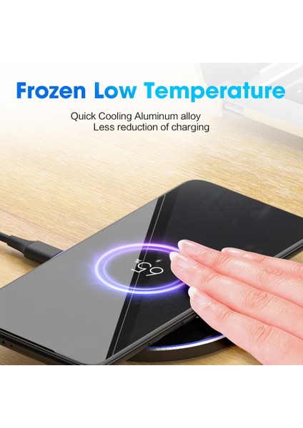 Siyah 10W Max Dcae Kablosuz Şarj Cihazı Tip C USB 15W Max IPhone 14 13 12 11 Xs Xr x 8 Hızlı Şarj Pedi Samsung S22 S21 S20 Xiaomi Mi 10 (Yurt Dışından) modelleri