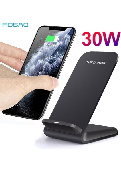15W Max 30W Kablosuz Şarj Standı iPhone 14 13 12 11 Pro Max Xs Xr x 8 Samsung S21 S22 S23 Hızlı Şarj Standı Istasyonu Telefon Şarj Cihazı (Yurt Dışından) fırsatları