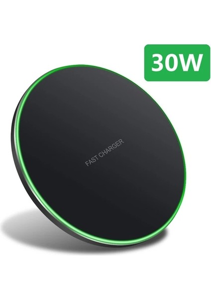 30W Siyah Fdgao 30W Indüksiyon Kablosuz Şarj Cihazları iPhone 12 11 Pro x Xs Max Xr 8 Samsung S21 S20 Xiaomi 11 10 Hızlı Şarj Istasyonu (Yurt Dışından)