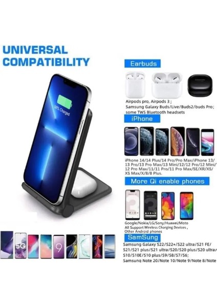 Beyaz 20W 2 In 1 Hızlı Kablosuz Şarj Cihazı iPhone 14 13 Pro Max 12 11 Xs Xr Kablosuz Şarj Standı Samsung S22 S21 Xiaomi 12 (Yurt Dışından) modelleri