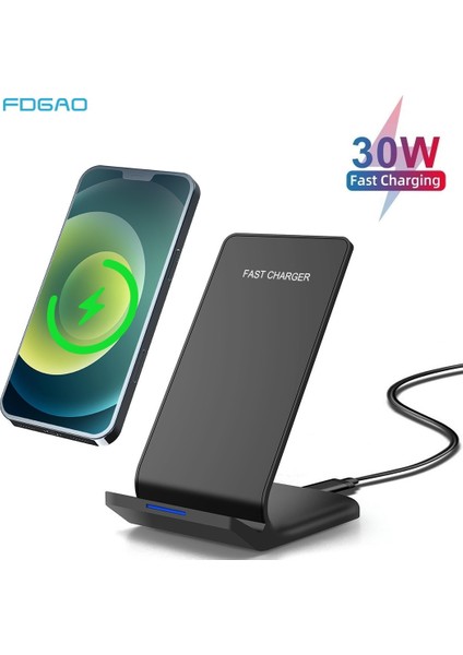 15W Max 30W Kablosuz Şarj Standı Samsung S22 S21 Telefon Tutucu Hızlı Şarj Standı Istasyonu iPhone 14 13 12 11 Pro Max Xr x 8 (Yurt Dışından) modelleri