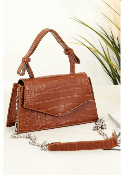 Vladimir Timsah Derisi Desenli Kadın Omuz Çantası BP-4725O