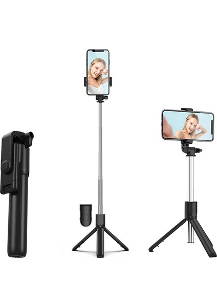 Pembe Selfie Çubuğu Tripod Standı Bluetooth Uzaktan Kumanda Cep Telefonu Ios Android Smartphone Için Selfie Çubuğu Tutucu Canlı Fotoğraf (Yurt Dışından)