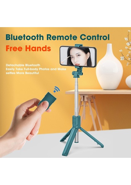 Pembe Selfie Çubuğu Tripod Standı Bluetooth Uzaktan Kumanda Cep Telefonu Ios Android Smartphone Için Selfie Çubuğu Tutucu Canlı Fotoğraf (Yurt Dışından)