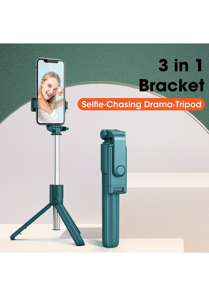 Pembe Selfie Çubuğu Tripod Standı Bluetooth Uzaktan Kumanda Cep Telefonu Ios Android Smartphone Için Selfie Çubuğu Tutucu Canlı Fotoğraf (Yurt Dışından)