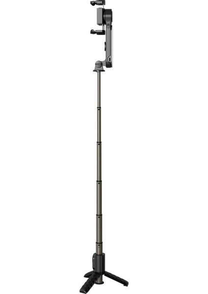 Beyaz Q09 Çıkarılabilir Dolgu Işığı Gimbal Sabitleyici Mını Bt Tripod Kablosuz Cep Telefonu Monopod Selfie Çubuğu Işık ile (Yurt Dışından)