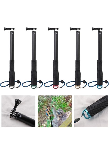 43 Inç Kırmızı 43IN Alüminyum Dalış Monopod Gopro Hero 6 5 7 8 9 10 Siyah Tripod Oturumu Sjcam Sj7 Eylem Kamera Selfie Sopa Go Pro (Yurt Dışından)