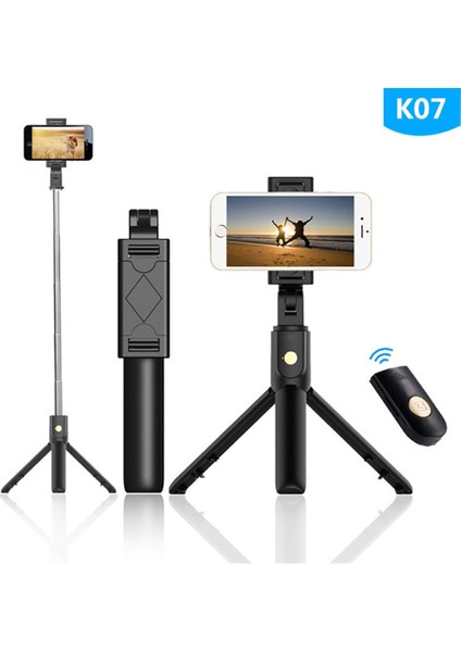 Siyah Yeni Selfie Sopa Monopod Tripod Mobil Huawei Xiaomi IPhone Cep Telefonu Akıllı Telefon Için Kablosuz Bluetooth Uzaktan ile (Yurt Dışından)