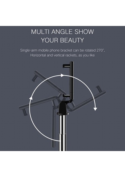 Siyah Yeni Selfie Sopa Monopod Tripod Mobil Huawei Xiaomi IPhone Cep Telefonu Akıllı Telefon Için Kablosuz Bluetooth Uzaktan ile (Yurt Dışından)