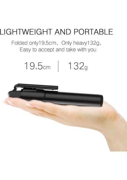 Siyah Belk 3 In 1 Kablosuz Bluetooth Selfie Sopa Deklanşör ile Uzaktan Tripod Telefon Monopod iPhone Huawei Samsung Xiaomi (Yurt Dışından)