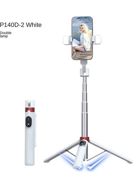 P140D-2 Xiaomi Selfie Çubuğu Tripod Bluetooth Tripod Standı Uzaktan Kumanda ile Kablosuz Bluetooth Teleskopik Çubuk Cep Telefonu Standı (Yurt Dışından)