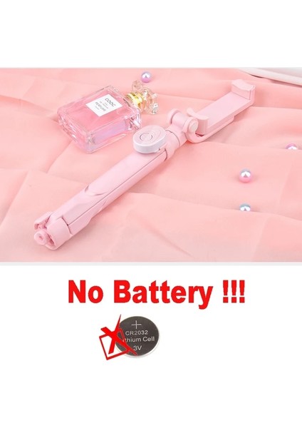 Pembe Kablosuz Bluetooth Selfie Çubuk Tripod iPhone Huawei Samsung Android Mobil Monopod Selfie Çubuk Deklanşör Için Uzaktan Kumanda ile (Yurt Dışından)