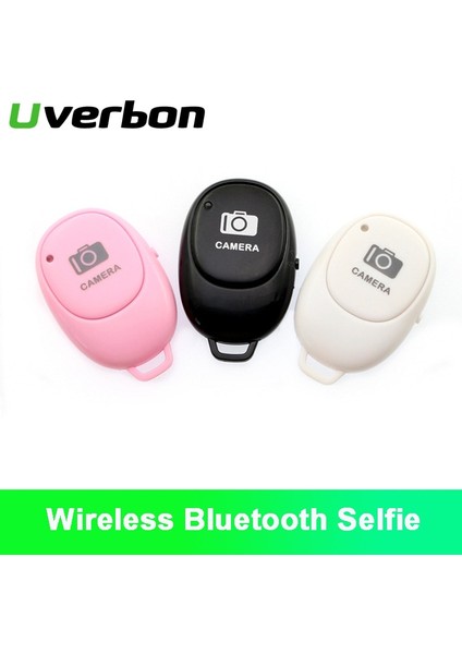 Beyaz Mini Kablosuz Bluetooth Selfie Uzaktan Deklanşör Kontrolü Monopod Için Kamera Deklanşör Düğmesi Akıllı Telefon Için Bluetooth Uzaktan (Yurt Dışından)