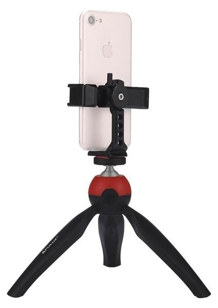 Tripodlu Tutucu Puluz Fotoğraf Stüdyosu Aksesuarları 360 Derece Dönen Fotoğraf Telefonu Metal Kelepçe Tutucu Braketi, Iphone, Xiaomi, Akıllı Telefonlar Için (Yurt Dışından)