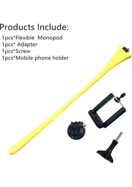 Sarı Esnek Selfie Sopa Monopod Tripod Maymun Tutucu Gopro Için IPhone Kamera Telefonu Araba Bisiklet Evrensel (Yurt Dışından)