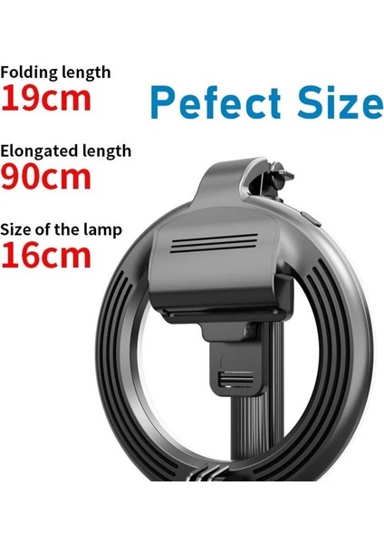 Halka Dolgu Işığı ile Evrensel Bluetooth Kablosuz Taşınabilir Selfie Çubuğu Halka Dolgu Işığı Katlanabilir Tripod Iphone Xiaomi Makyaj Video Canlı Stüdyo Için (Yurt Dışından) fırsatları