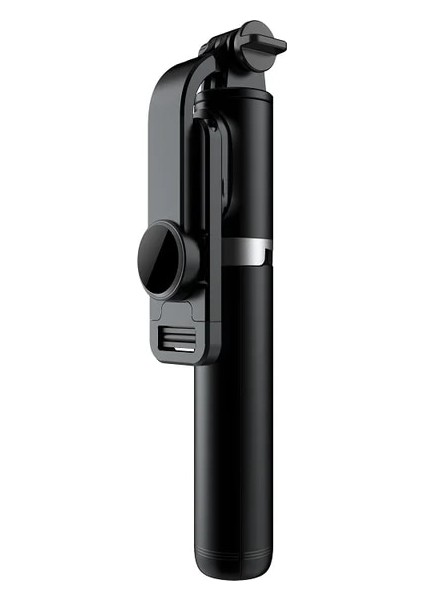 Siyah Serın Dıer Yeni Kablosuz Bluetooth Selfie Çubuğu Katlanabilir Genişletilebilir Tripod Monopod iPhone Android Telefon Için LED Dolgu Işığı ile (Yurt Dışından)