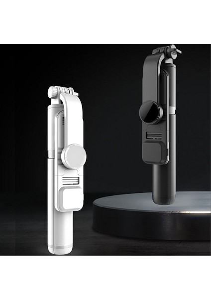 Siyah Serın Dıer Yeni Kablosuz Bluetooth Selfie Çubuğu Katlanabilir Genişletilebilir Tripod Monopod iPhone Android Telefon Için LED Dolgu Işığı ile (Yurt Dışından) fırsatları