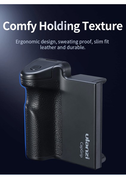 Mavi Ulanzi Capgrip Kablosuz Bluetooth Akıllı Telefon Selfie Güçlendirici Kolu Kavrama Luetooth iPhone Android Için Uzaktan Kumanda Telefon Deklanşör (Yurt Dışından) fırsatları