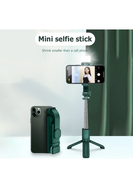 Retro Yeşil Çok Fonksiyonlu Selfie Sopa Cep Telefonu Desteği Masaüstü Braketi Video Akışı Için Taşınabilir Selfie Sopa Mini Tripod (Yurt Dışından)
