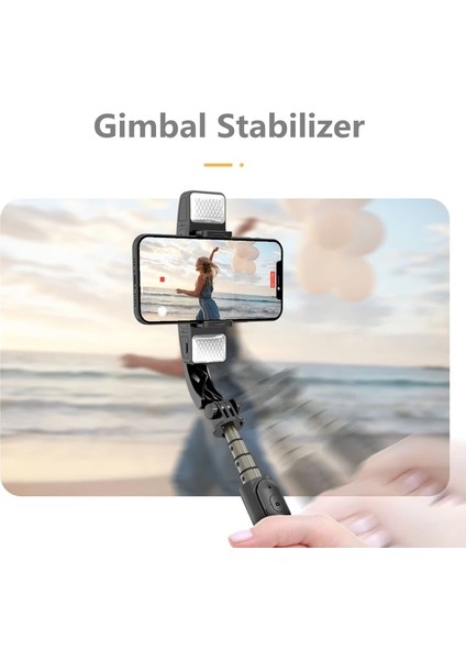 Stil D No LED Selfie Çubuğu Gimbal Sabitleyici Tripod Telefon Için LED Işık Lambası Mobil Tutucu Standı Eylem Kamera Cep Akıllı Telefon Monopod (Yurt Dışından)