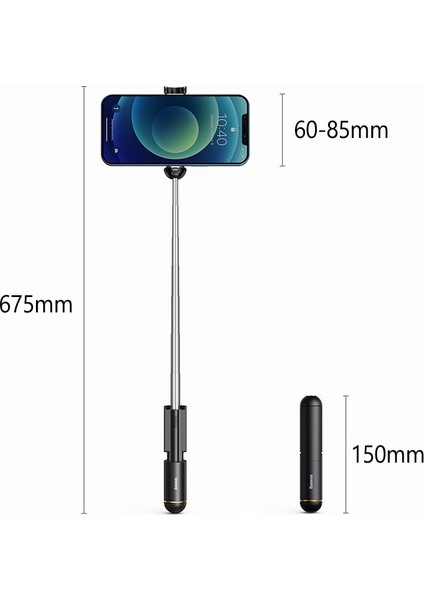 Mor Mini Selfie Çubuğu Palo Genişletilebilir Selfiegram Ultra Kablosuz Bluetooth Akıllı Telefon Selfie Çubuğu Esnek Trepier Selphie (Yurt Dışından)
