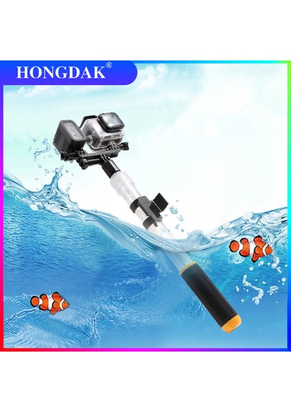 Adaptör Ekleyin Hongdak Su Geçirmez Monopod Kristal Selfie Sopa Teleskopik Şeffaf Dalış Çubuk Telefon Gopro Go Pro Hero 11 10 9 8 7 Sjcam (Yurt Dışından) fiyatları