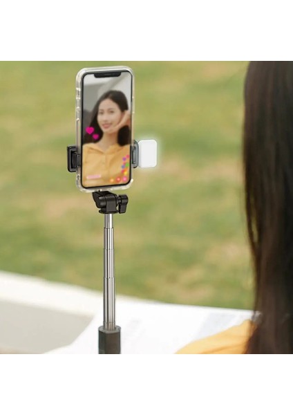 Beyaz Kullanışlı 360 Derece Dönme Uygun Kararlı Yük Taşıma Bluetooth Uyumlu 4.0 Cep Telefonu Tripod Dış Mekan Kaynağı (Yurt Dışından) modelleri