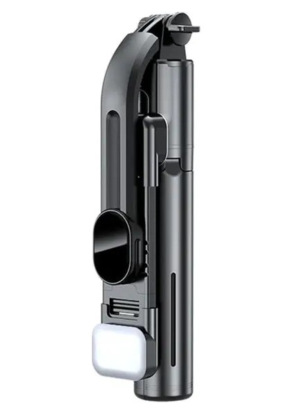 Siyah Güçlü Evrensel Selfie Çubuğu Çift Dolgu Işıkları Bluetooth Uyumlu Uzaktan Fotoğraf Sahne ile Cep Telefonu Selfie Tripod (Yurt Dışından)