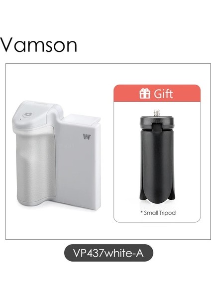 VP437WHITE-A Vamson iphone Kamera Kavrama Kablosuz Bluetooth Uzaktan El Telefonu Deklanşör Selfie Güçlendirici Sabitleyici Kolu Akıllı Telefon Için (Yurt Dışından)