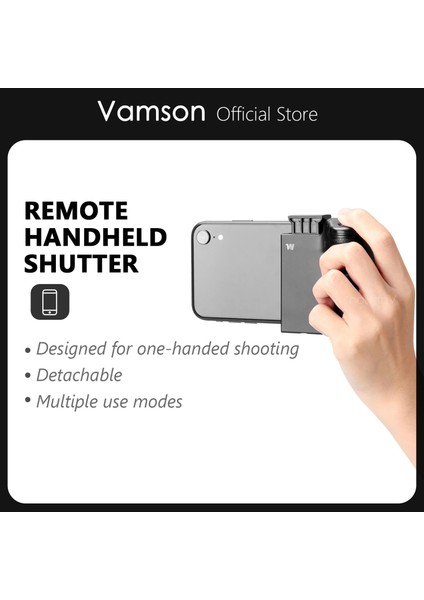 VP437WHITE-A Vamson iphone Kamera Kavrama Kablosuz Bluetooth Uzaktan El Telefonu Deklanşör Selfie Güçlendirici Sabitleyici Kolu Akıllı Telefon Için (Yurt Dışından) fiyatları