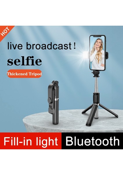 Beyaz Selfie Çubuğu Akıllı Telefon Bluetooth Tripod Selfie Çubuğu LED Işık Mini Telefon Standı 360 Gimbal Sabitleyici Fotoğrafçılık Cep Cep Telefonu Için (Yurt Dışından) indirimleri