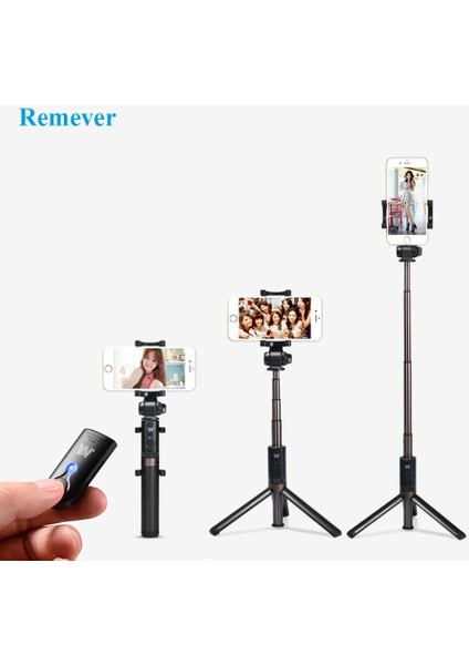Dolum Işığı Yok 3'ü 1 Arada Mini Kablosuz Bluetooth Selfie Çubuğu Tripodlu LED Dolgu Işığı Uzatılabilir Monopod Iphone'lar Için Samsung Huawei Xiaomi (Yurt Dışından)
