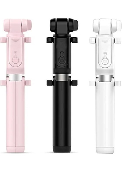 Dolum Işığı Yok 3'ü 1 Arada Mini Kablosuz Bluetooth Selfie Çubuğu Tripodlu LED Dolgu Işığı Uzatılabilir Monopod Iphone'lar Için Samsung Huawei Xiaomi (Yurt Dışından)