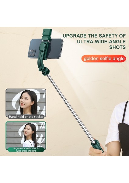 Düzenli A Verison El Katlanabilir Bluetooth Selfie Çubuğu Taşınabilir Çok Fonksiyonlu Tripod Cep Telefonu Selfie Çubuğu Kablosuz Uzaktan Deklanşör (Yurt Dışından)