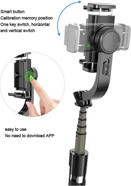 Beyaz Gimbal Sabitleyici, Bluetooth Uyumlu Kablosuz Uzaktan Taşınabilir Telefon Tutucu Otomatik Denge ile 360° Dönebilen Selfie Çubuğu Tripod (Yurt Dışından) fırsatları