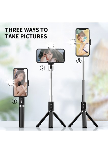 Siyah Taşınabilir Stand Selfie Çubuğu Tripod Telefon Tutucu Bluetooth Uyumlu Uzaktan Evrensel Fotoğraf Selfie Sopa Fotoğraf Aksesuarları (Yurt Dışından) fiyatları
