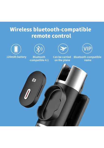 Siyah Taşınabilir Stand Selfie Çubuğu Tripod Telefon Tutucu Bluetooth Uyumlu Uzaktan Evrensel Fotoğraf Selfie Sopa Fotoğraf Aksesuarları (Yurt Dışından) modelleri
