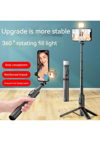 Q12 Siyah Sarsıntı Önleyici Gimbal Selfie Çubuğu Katlanır Tutucu Tripod El Sabitleyici Bluetooth Uzaktan Kumanda Akıllı Telefon Gimbal iPhone Için (Yurt Dışından)