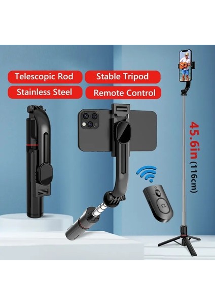 L13 Siyah L13 1130MM Genişletilmiş Sürüm Kablosuz Bluetooth Selfie Sopa Katlanabilir Tripod Uzaktan Deklanşör ile Android Ios 2022 Için Son Sıcak (Yurt Dışından) fiyatları