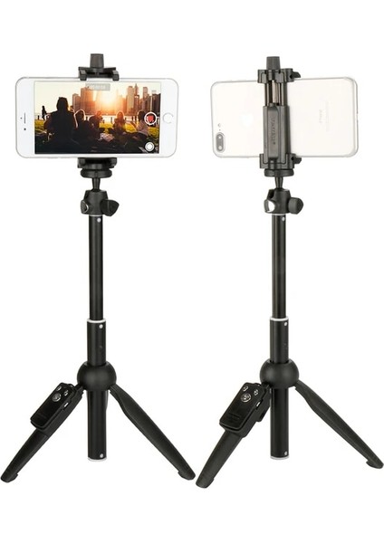 Siyah Uzatılabilir Bluetooth Uyumlu Selfie Çubuğu Uzaktan Telefon Dslr Tripod Monopod IPhone 11 Pro Max Akıllı Telefon Için Selfie Çubuğu (Yurt Dışından)