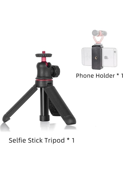 Tripod Mini Selfie Çubuğu Katlanabilir Tripod Masa Standı iPhone Kamera Için 360 Derece Top Kafalı Soğuk Ayakkabı ile Uzatılabilir Kol Gopro (Yurt Dışından)