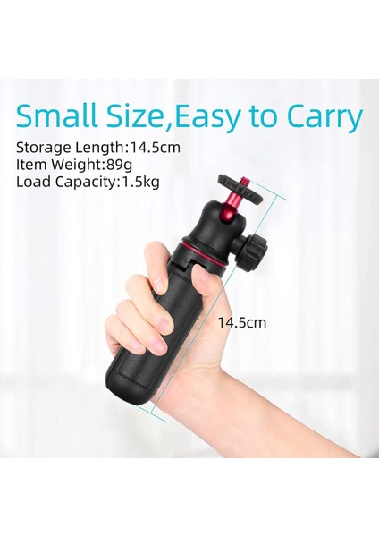 Tripod Mini Selfie Çubuğu Katlanabilir Tripod Masa Standı iPhone Kamera Için 360 Derece Top Kafalı Soğuk Ayakkabı ile Uzatılabilir Kol Gopro (Yurt Dışından) modelleri