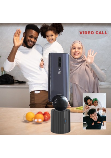 Siyah Halka Işık Şarj Edilebilir Akıllı Selfie Çubuğu Tripod, 360° Otomatik Yüz Takip Telefon Tutucu Kamera Tripod Tutucu Akıllı Çekim Telefon Bağlantısı (Yurt Dışından) indirimleri
