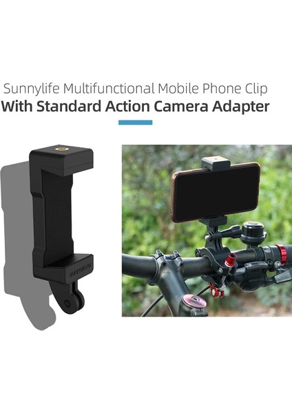 Siyah Ayarlanabilir Selfie Sopa Telefon Klip Gopro 63-102MM Tutucu Git Pro Aksesuarları iPhone Android Ios Için Montaj Montaj Klipsi (Yurt Dışından) fiyatları